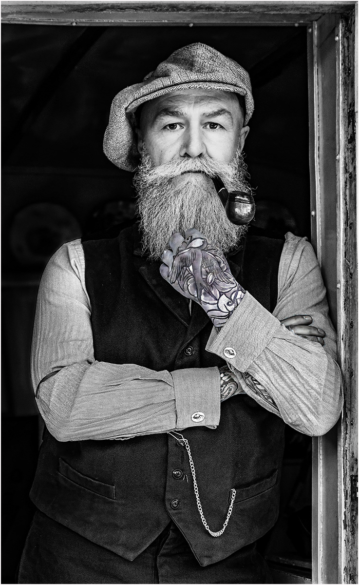 Tattooed Pipe Smoker