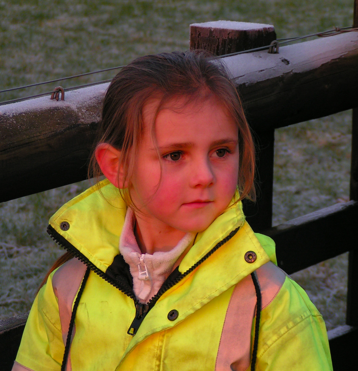Chloe at winter sunset
