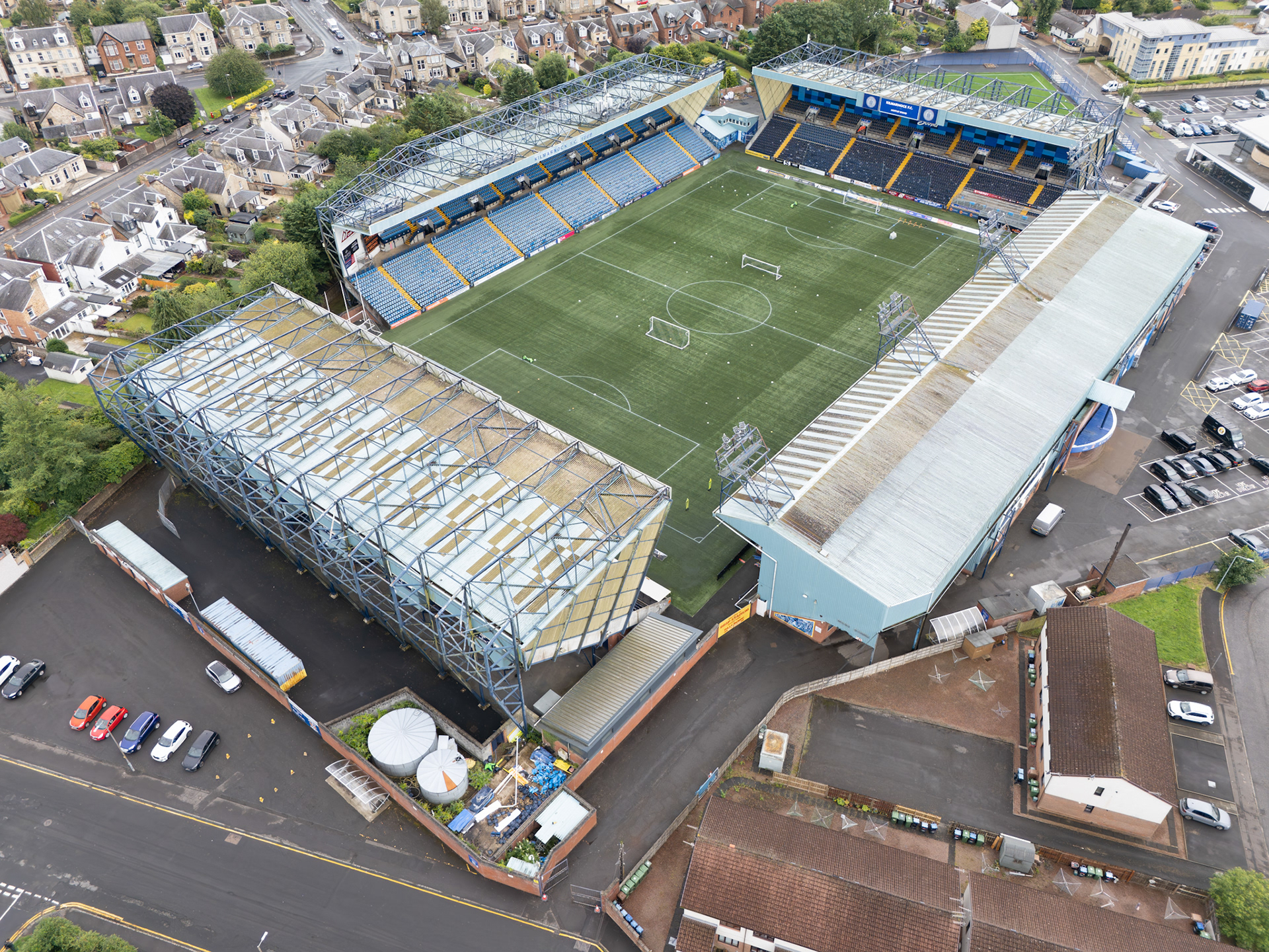 Rugby Park - Kilmarnock FC, before pitch redevelopment 