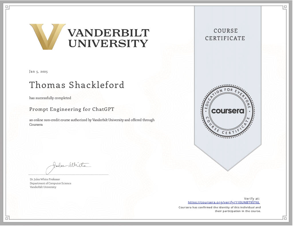 Vanderbilt University Prompt Engineering For ChatGPT