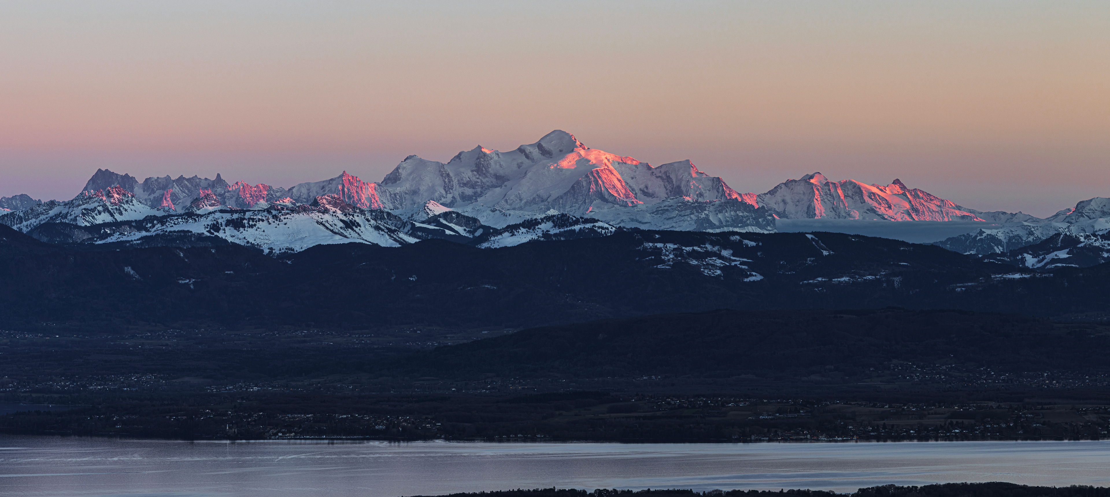 Sunset over the Mont-Blanc