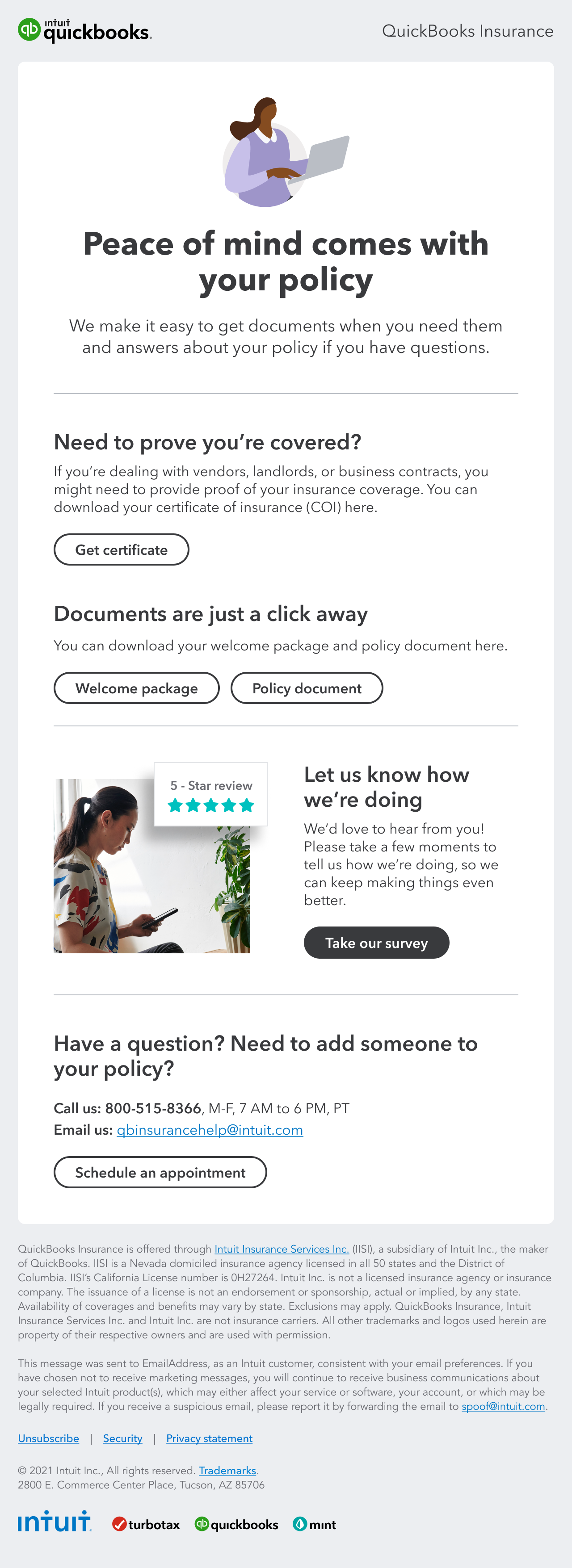 Email campaign copy