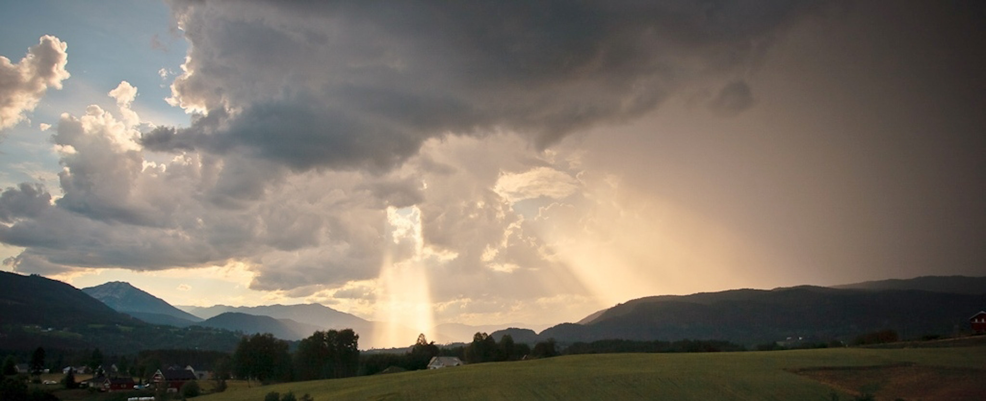 Heavy rain was followed by sun..