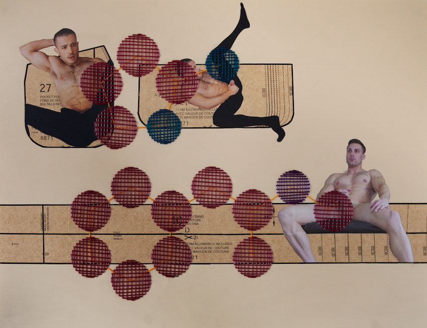 GnT   |   2020   |   Collage and embroidery on paper   |   65cm x 50cm