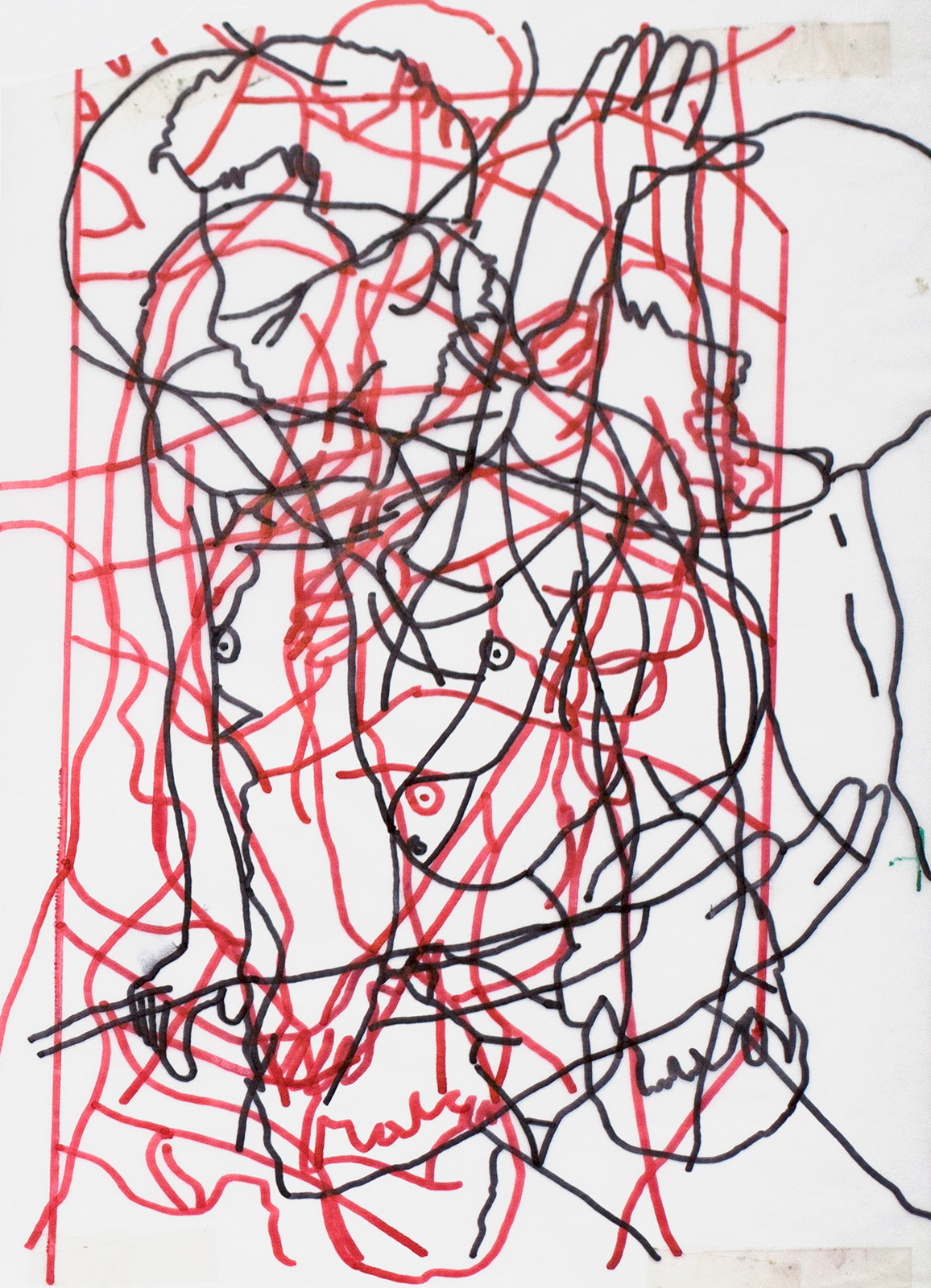 Disclose & Conceal #2 | 2002 | Ink on tracing paper | 21cm x 29.7cm