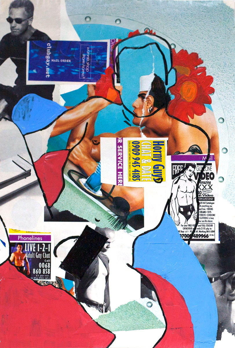 Dick | 2000 | Gloss paint and collage | 19.5cm x 28.5cm​​​​​​​
