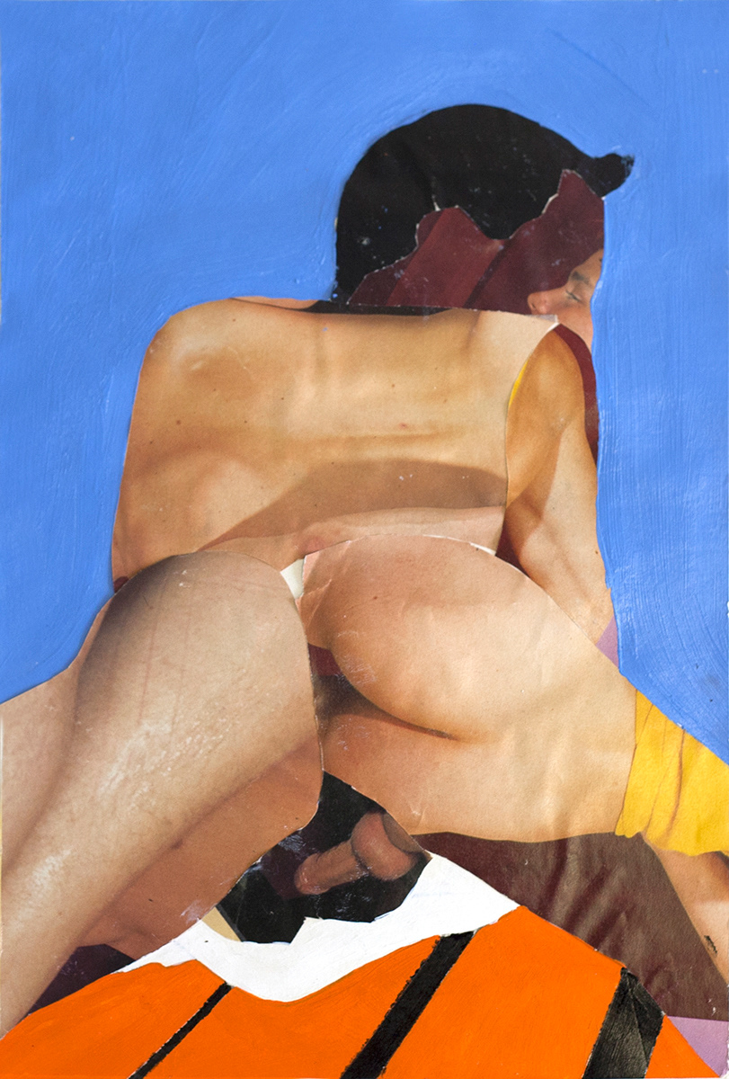 Hans | 2003 | Gloss paint and collage | 18cm x 27cm