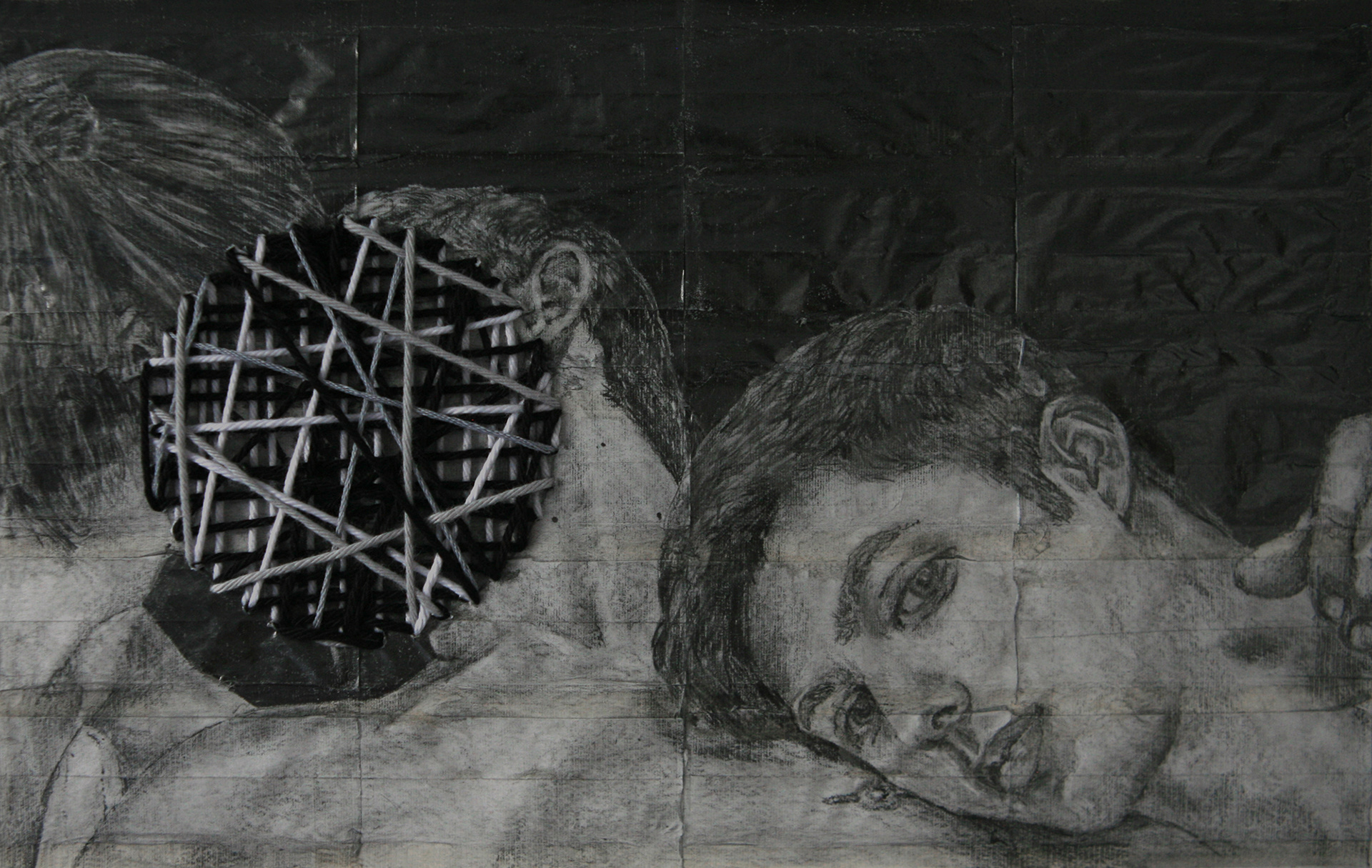 Untitled #2 | 2020 | Embroidery and pencil on fag (cigarette) papers | 29.7cm x 21cm