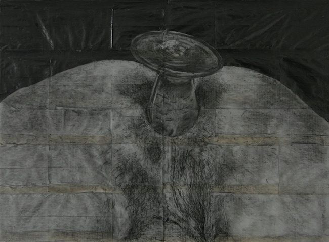 Pleasuring himSELF ISOLATION #5   |   2020   |   Pencil on fag (cigarette) papers   |   29.7cm x 21cm