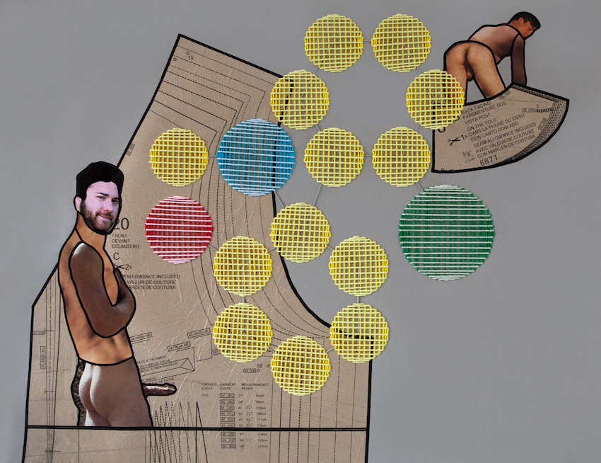 Special K   |   2020   |   Collage and embroidery on paper   |   65cm x 50cm