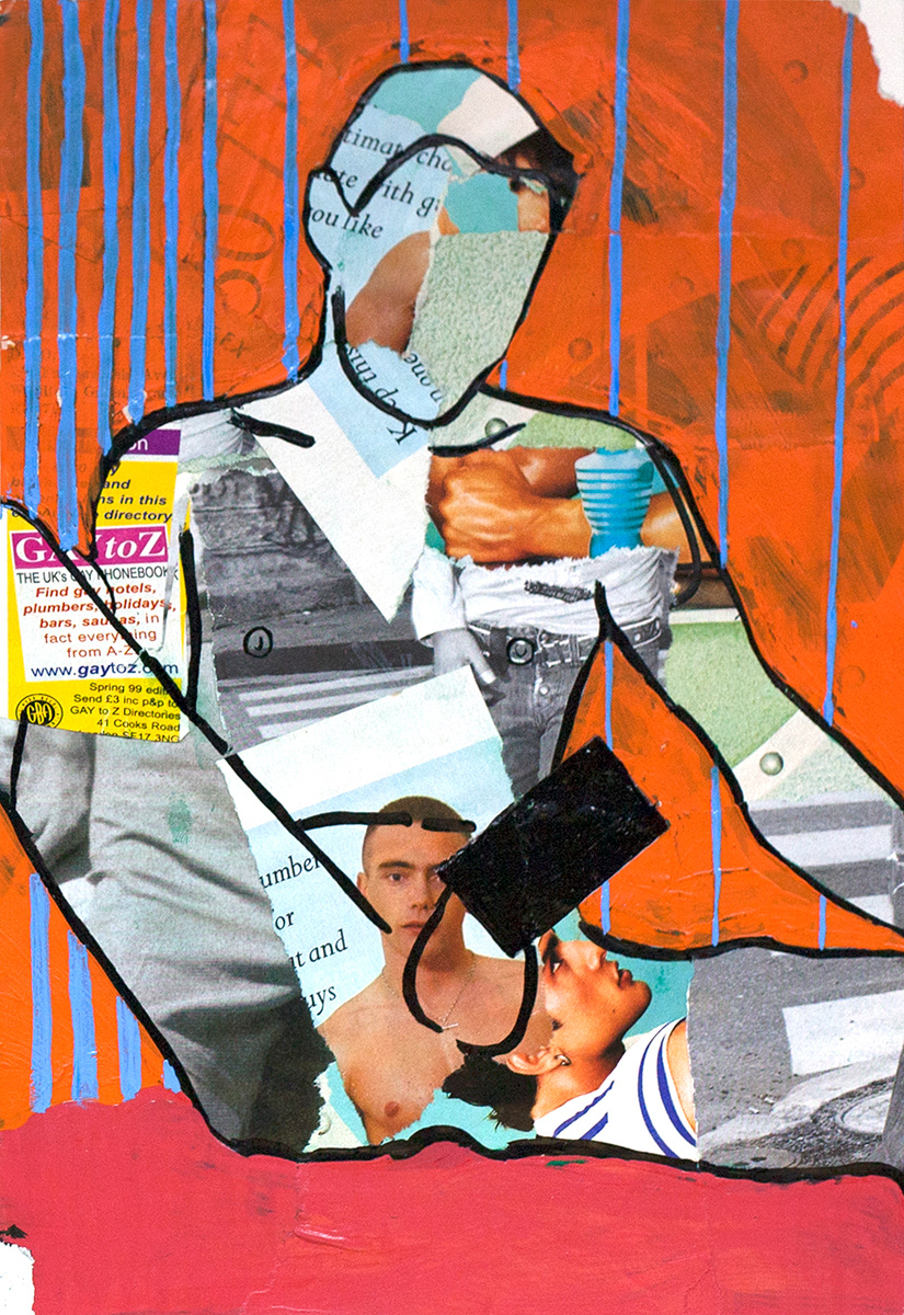 Peter | 2000 | Gloss paint and collage | 26cm x 17.5cm