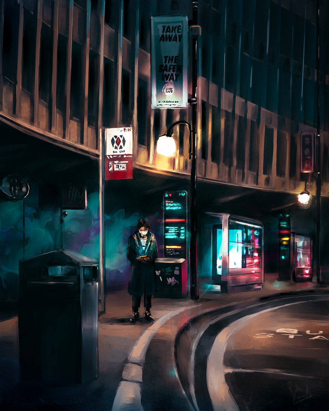 Collaboration with photographer Tom Parkins. Painted in Rebelle 4.