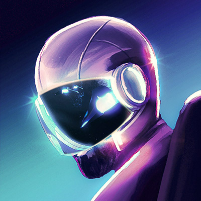 Retro Man PFP. Painted in Rebelle 5 and Photoshop.