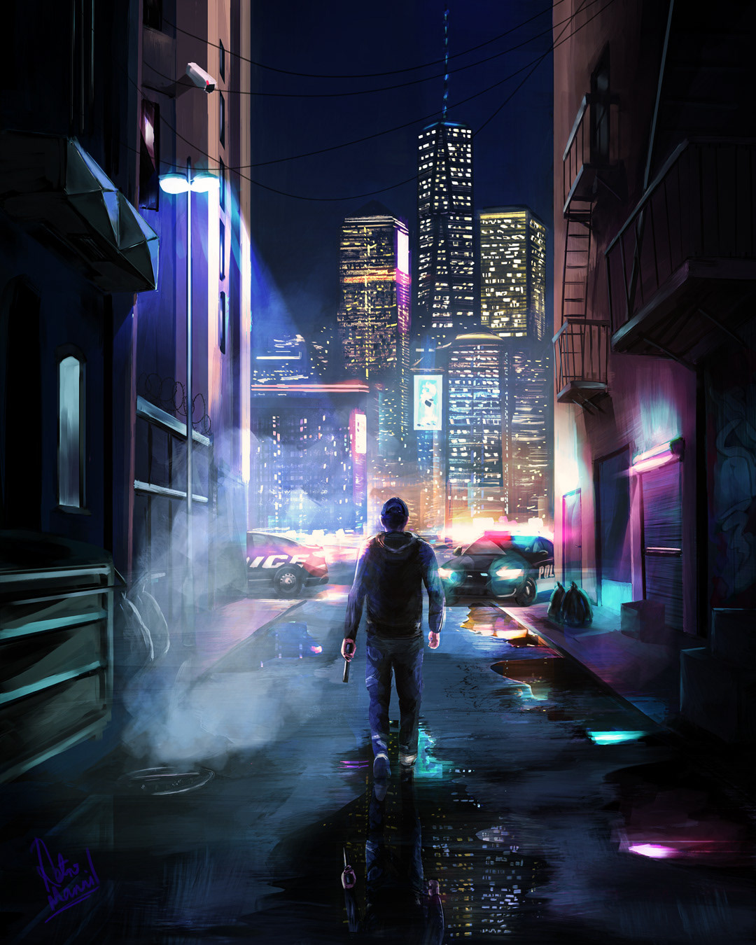 Poster for the short film Level by Zack Carlascio. Painted in Rebelle 4 and Photoshop.