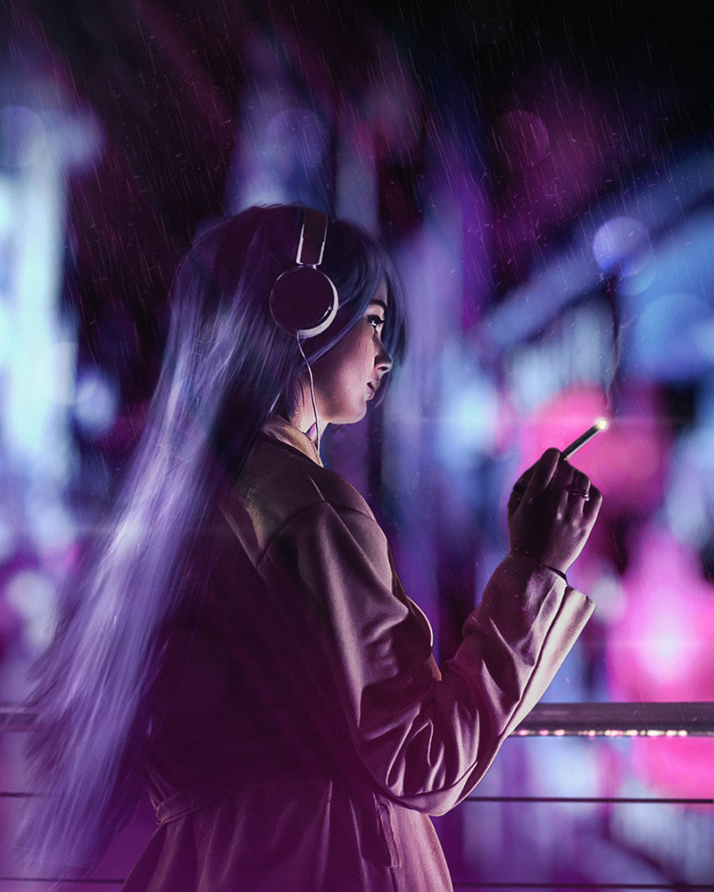 Julia. Mix of my photography and photobashed elements. Created in Photoshop.