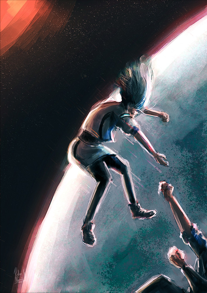 Lost in Space. Painted in Rebelle 4.