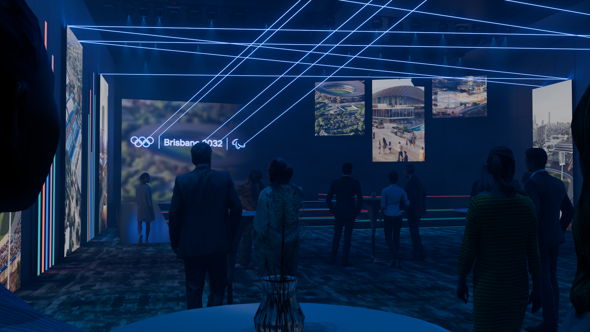 Show pre-visualization - Concept for Brisbane Olympics Vision Launch