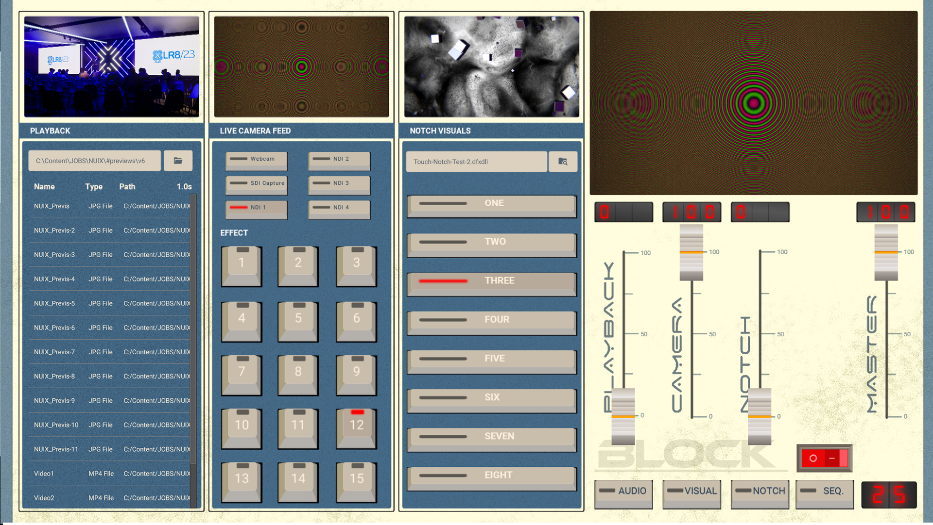 GUI for a custom Touchdesigner Media server