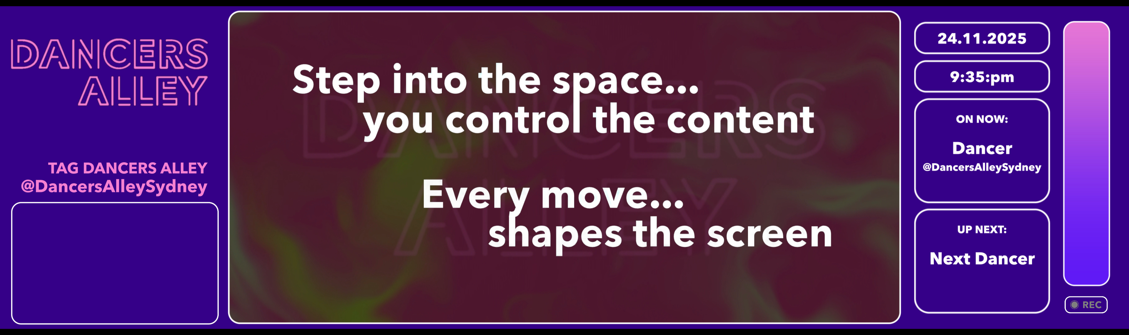 Real-Time playback system with custom GUI for Interactive Installation - Dancers Alley