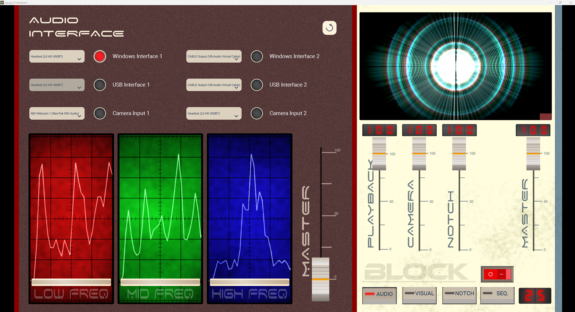 Audio reactive mode - GUI for Touchdesigner Media Server