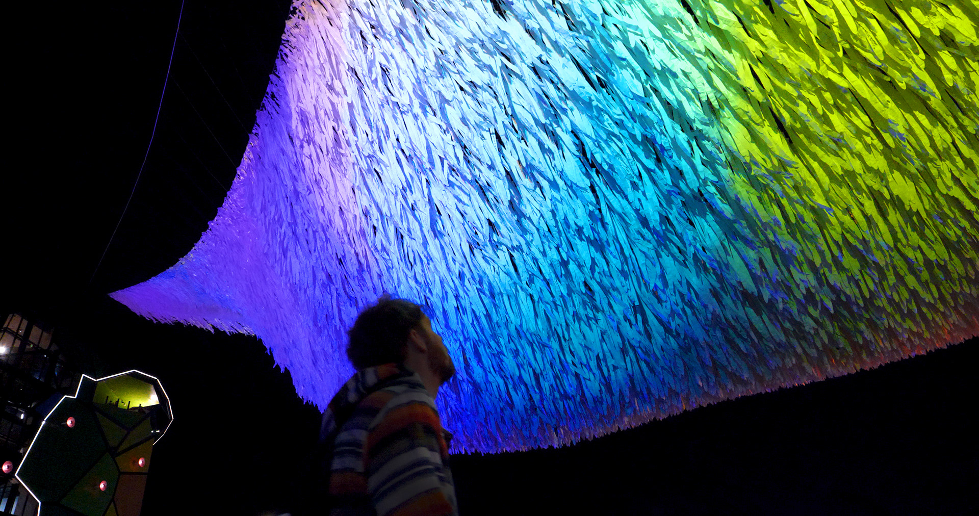 Immersive Experience - DMX Lighting controlled by Wind Sensors - powered by Touchdesigner