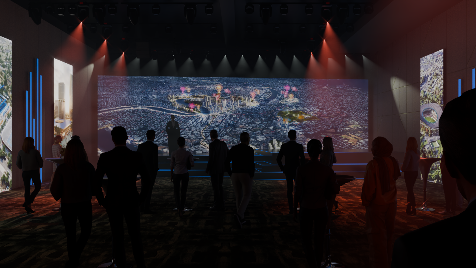 Show pre-visualization - Concept for Brisbane Olympics Vision Launch