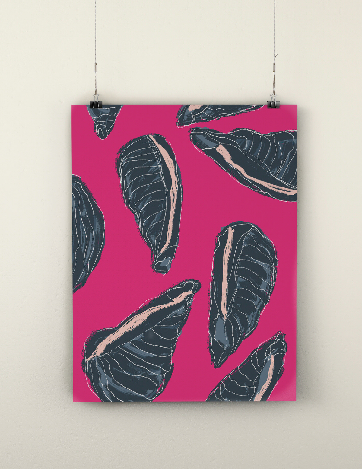 Mosseltjes| €25 | A3 | Limited edition (1 druk)|  295grams Paperwise papier