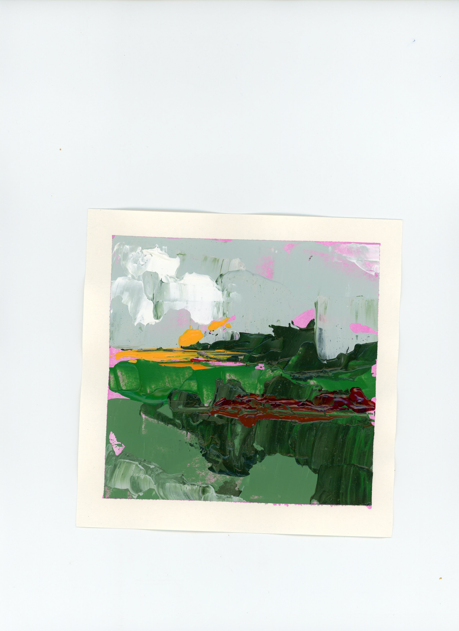 Hollands landschapjes laatste licht drenthe #6 | a5 | Acryl | €15 | ex verzend