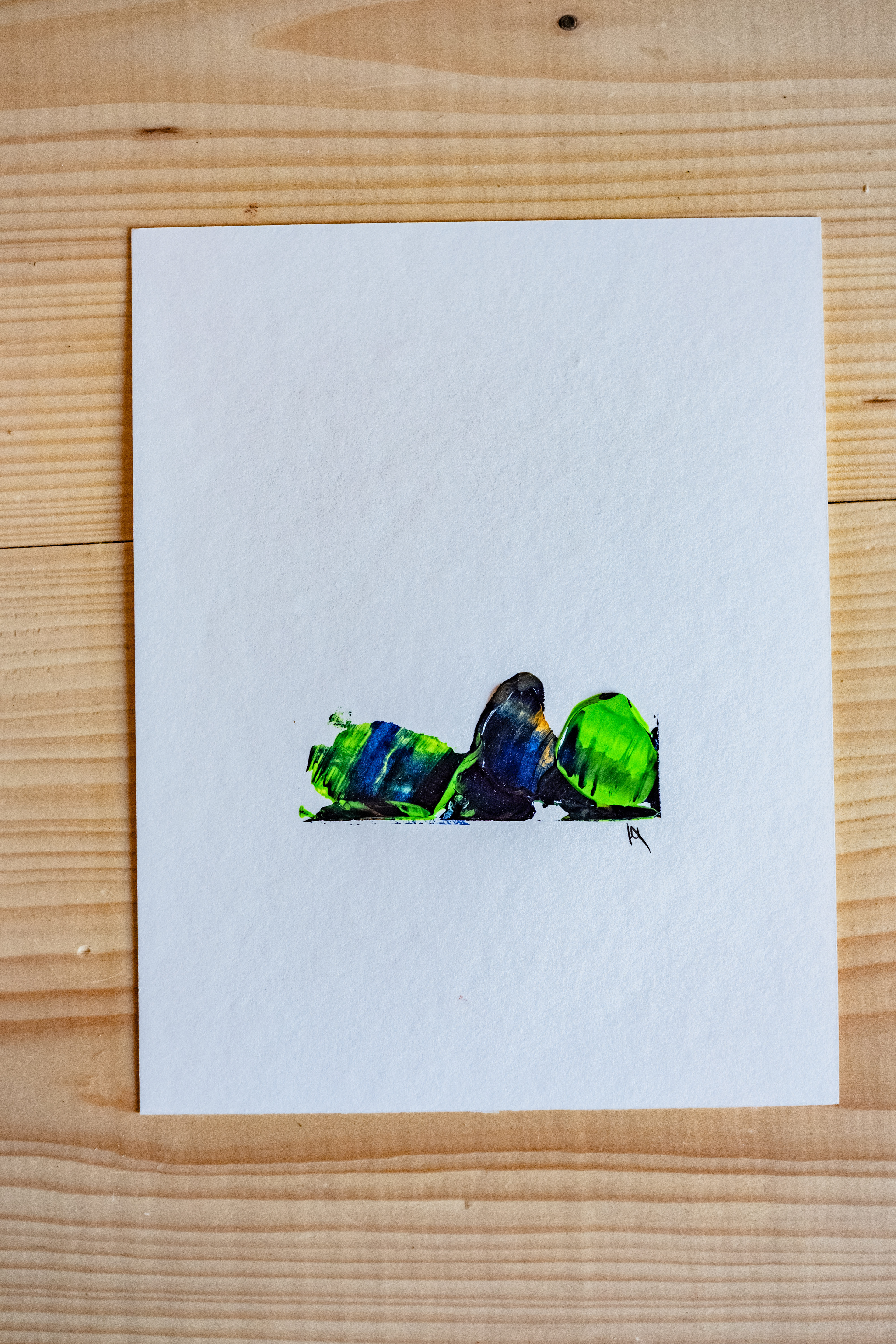 Kleurstudie 1 | €15 |  15x19 | Acryl op 300grams gestructureerd papier 