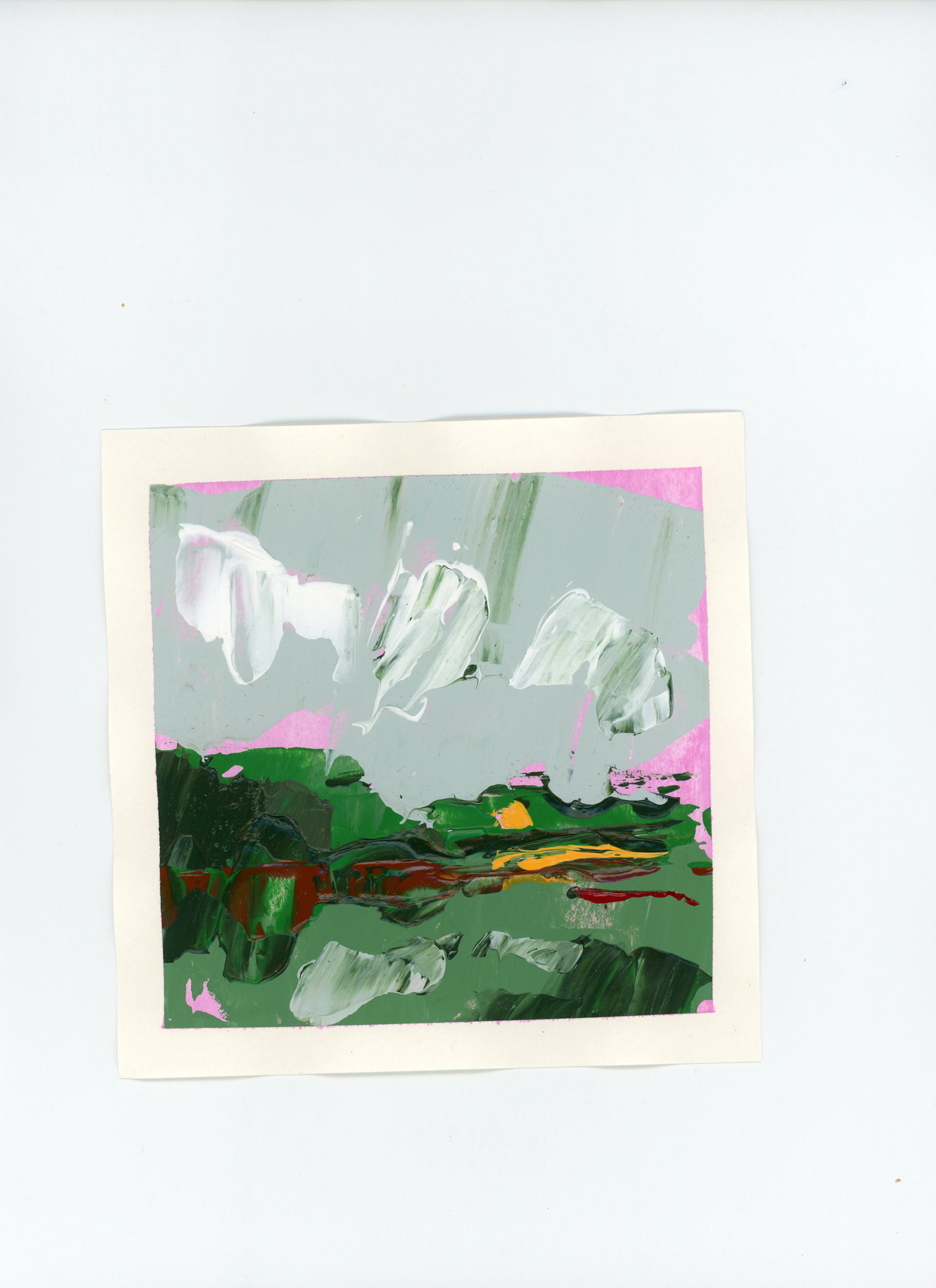 Hollands landschapjes laatste licht drenthe #1 | a5 | Acryl | €15 | ex verzend