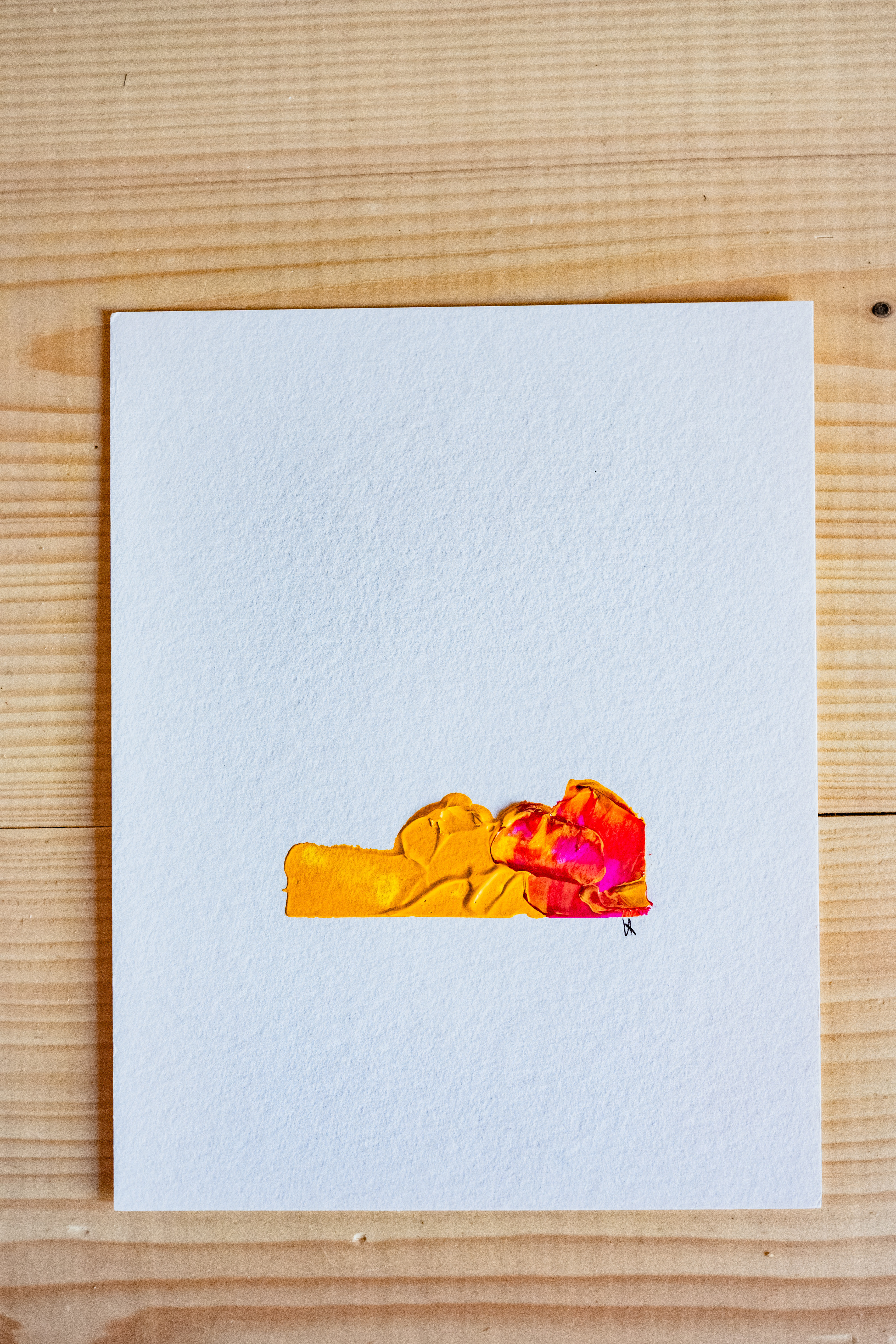 Kleurstudie 1 | €15 |  A5 | Acryl op 300grams gestructureerd papier 