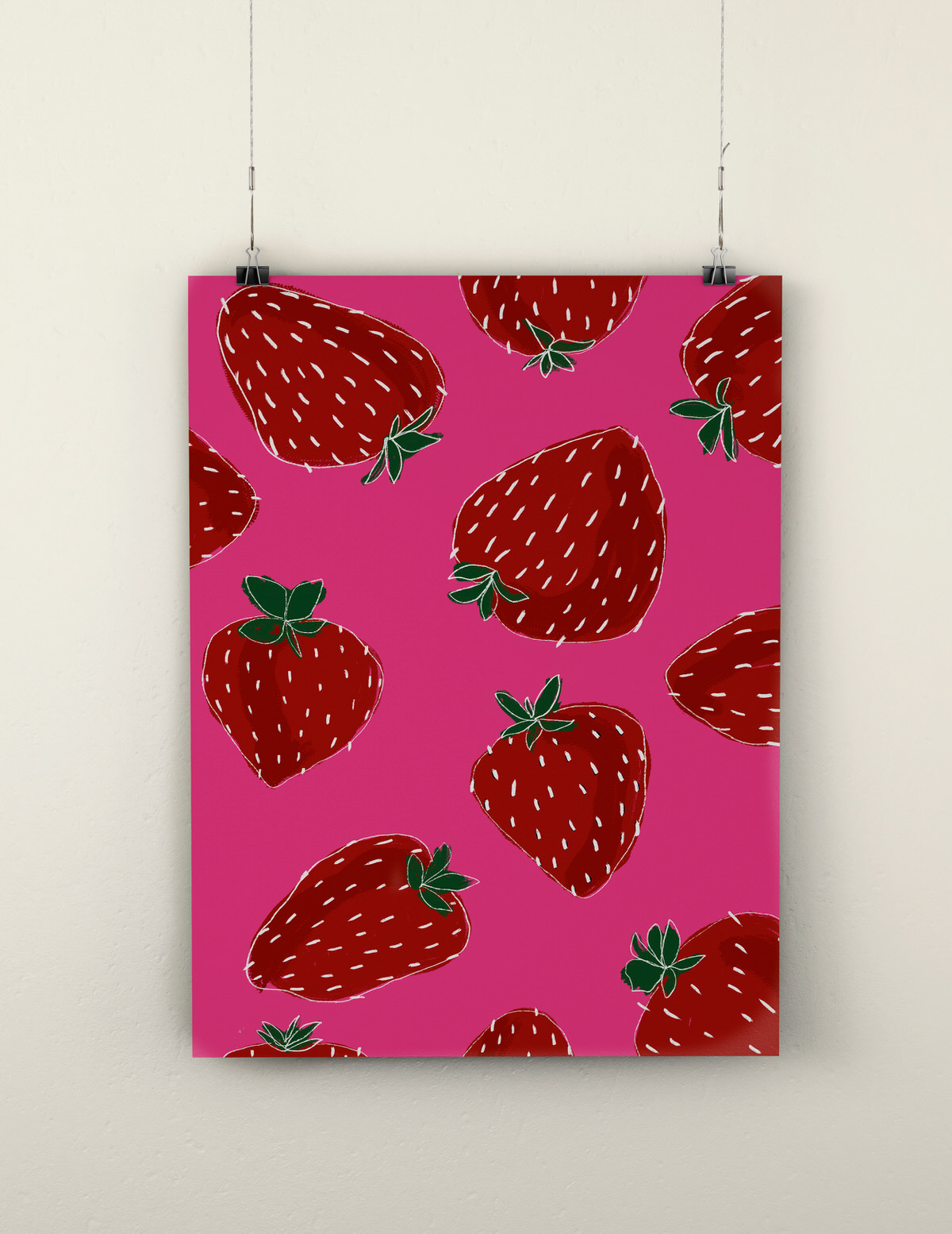 Aardbeitjes | €25 | A3 | Limited edition (1 druk)|  295grams Paperwise papier  