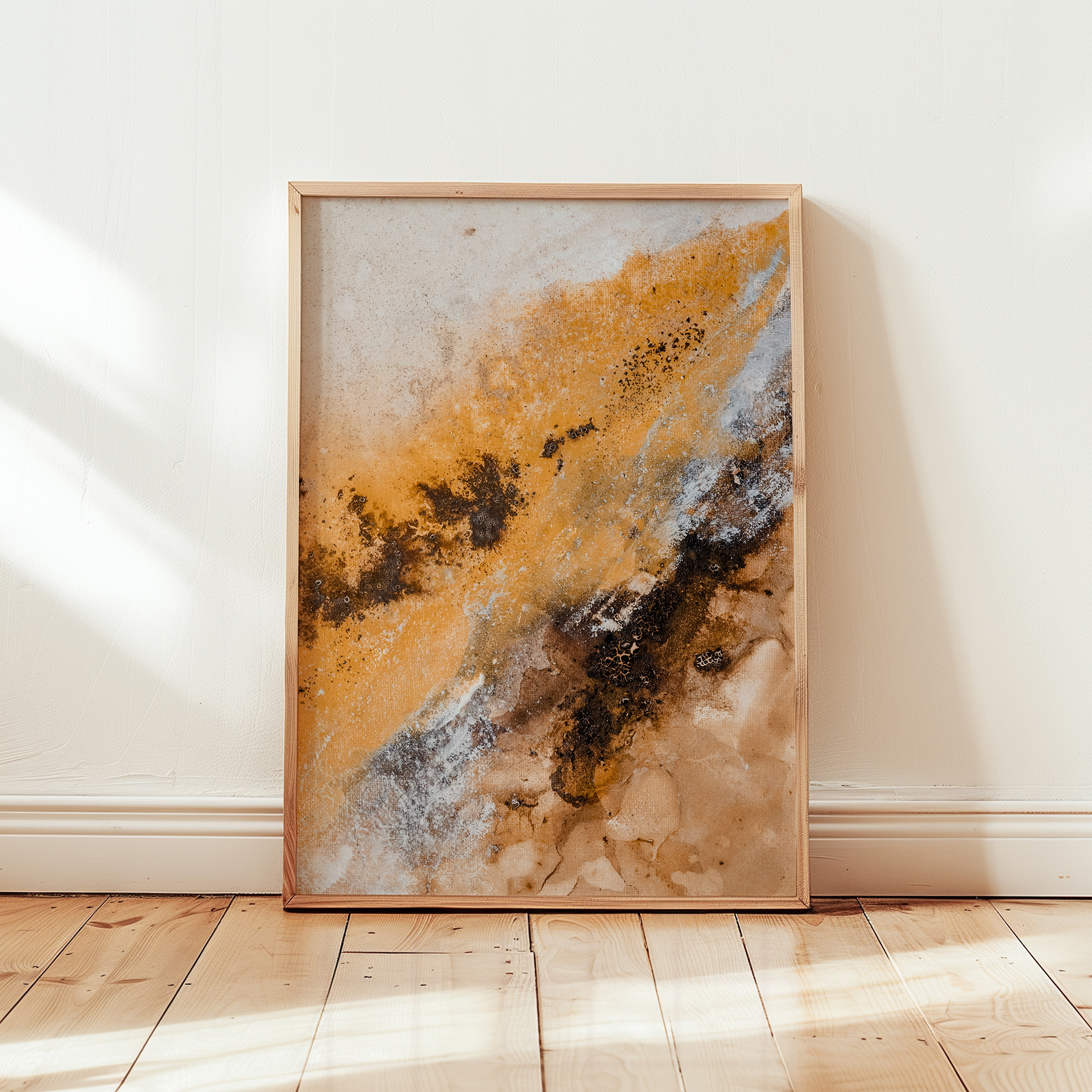 Deining | 25x30 | natuurpigment, texels zand, acryl | incl lijst |