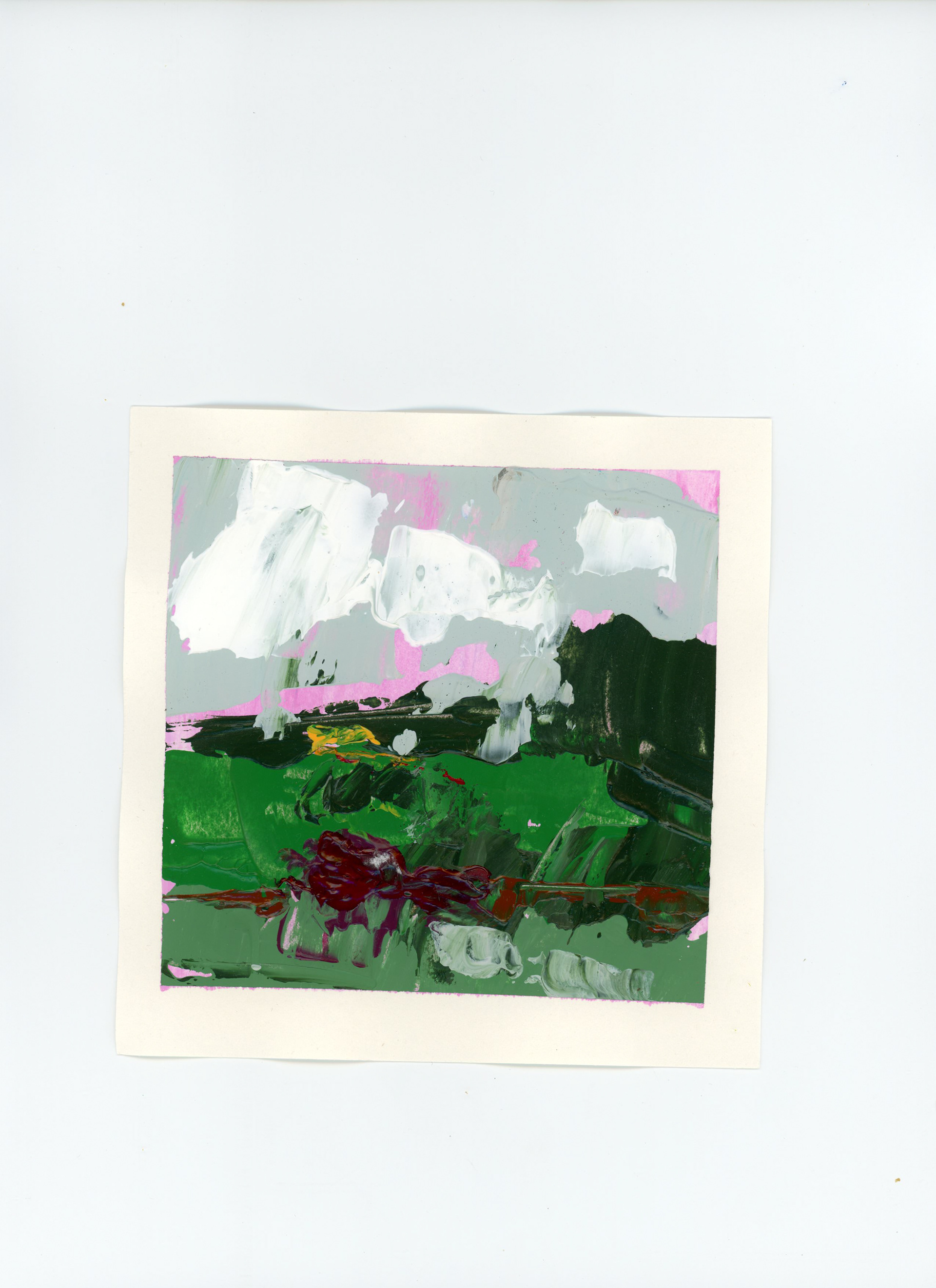 Hollands landschapjes laatste licht drenthe #8 | a5 | Acryl | €15 | ex verzend