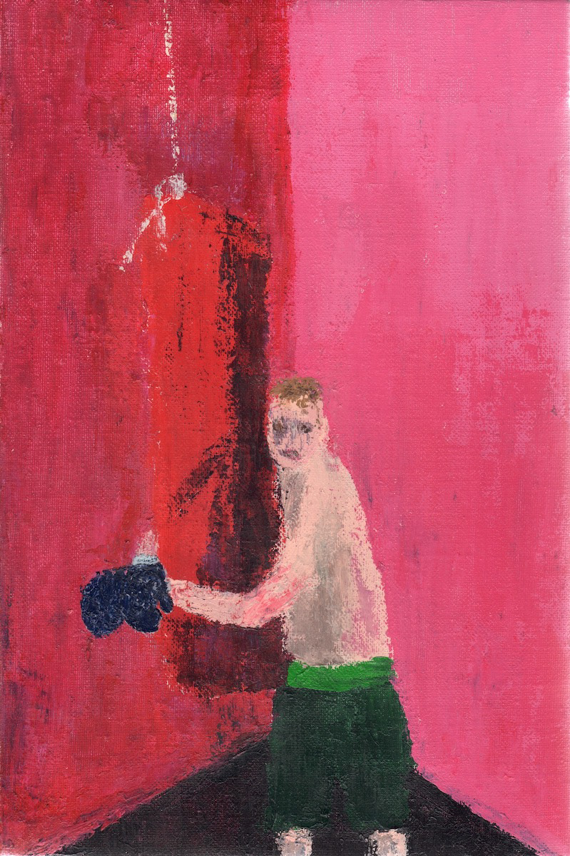 Study for 'It won', 2023, acrylic on canvas, cm 30 × 20