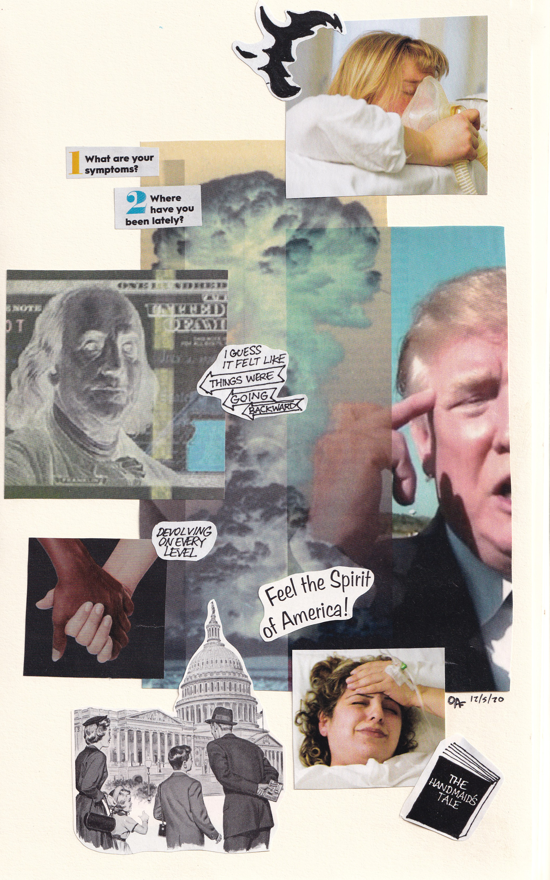 2020 ; collage on manila paper 7x11.25" (2020)
