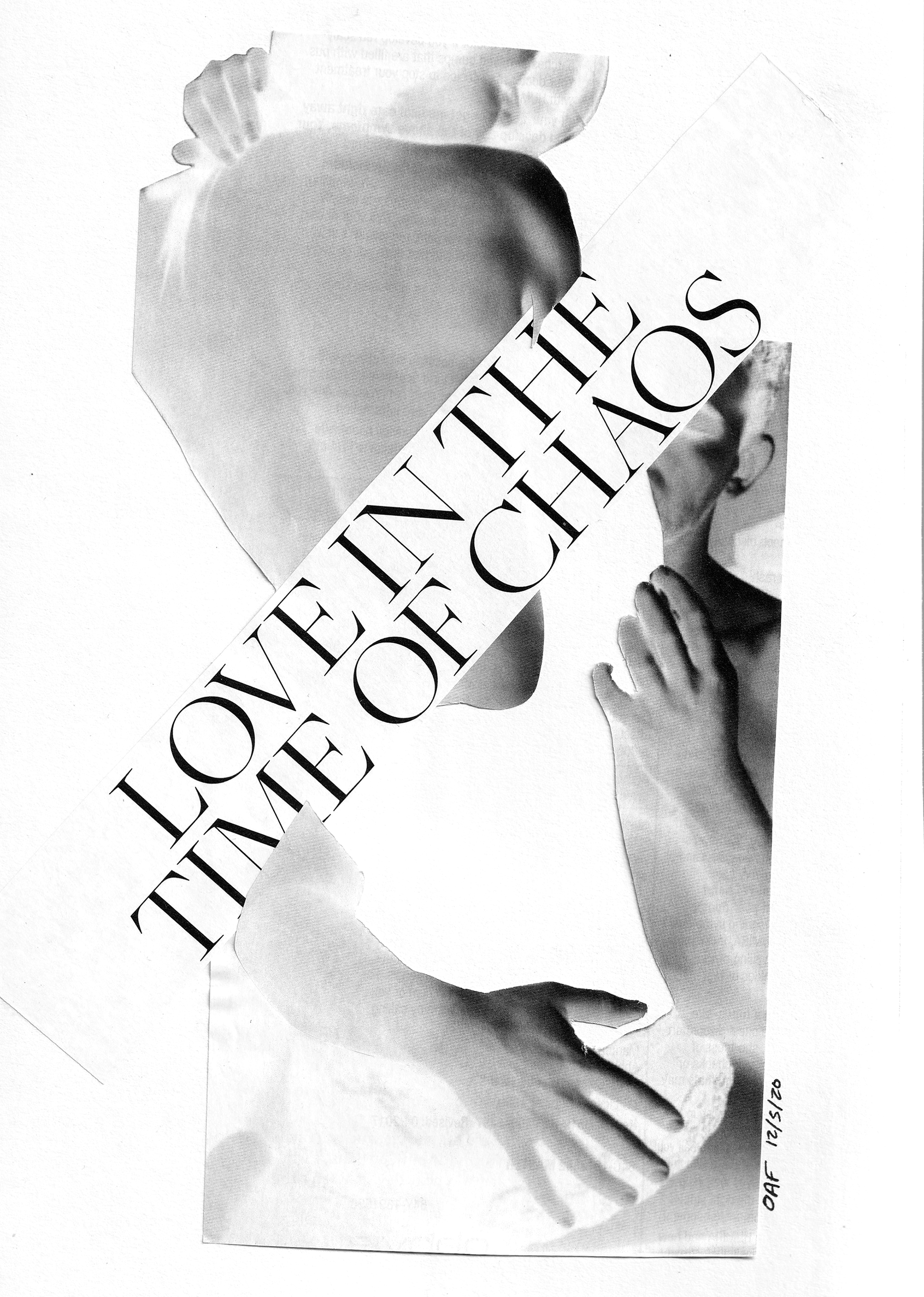 Love in the Time of Chaos 7x11.25" collage (2020)
