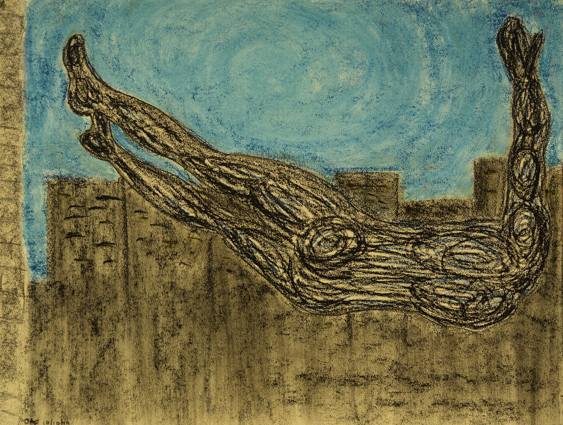 Time Stands Still ; 18x24" oil and chalk pastels on strathmore drawing paper (2019)
