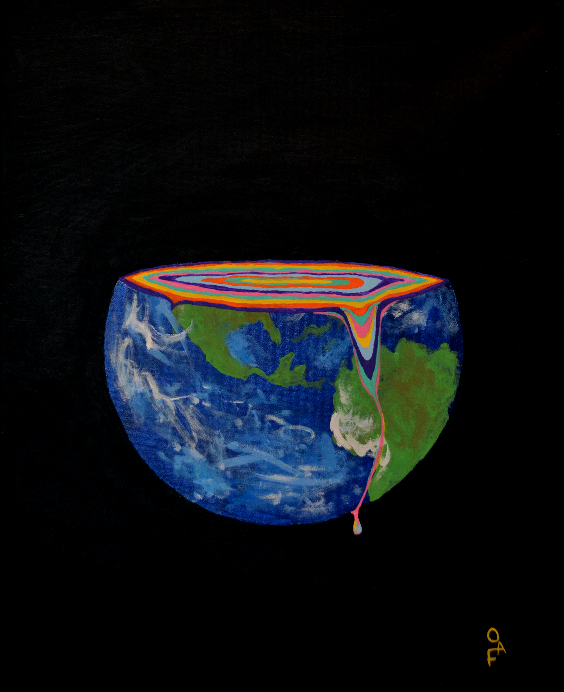 Falling Apart ; 18x24" acrylic on canvas (2018)