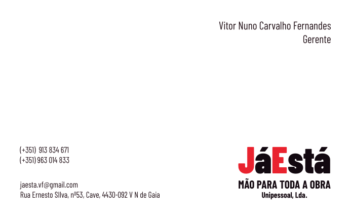 Cartao de impresa costas cores / Company card back color