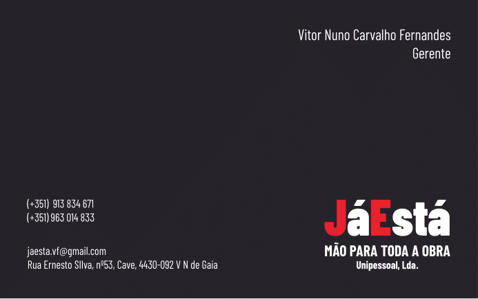 Cartao de impresa costas preto / Company card back black