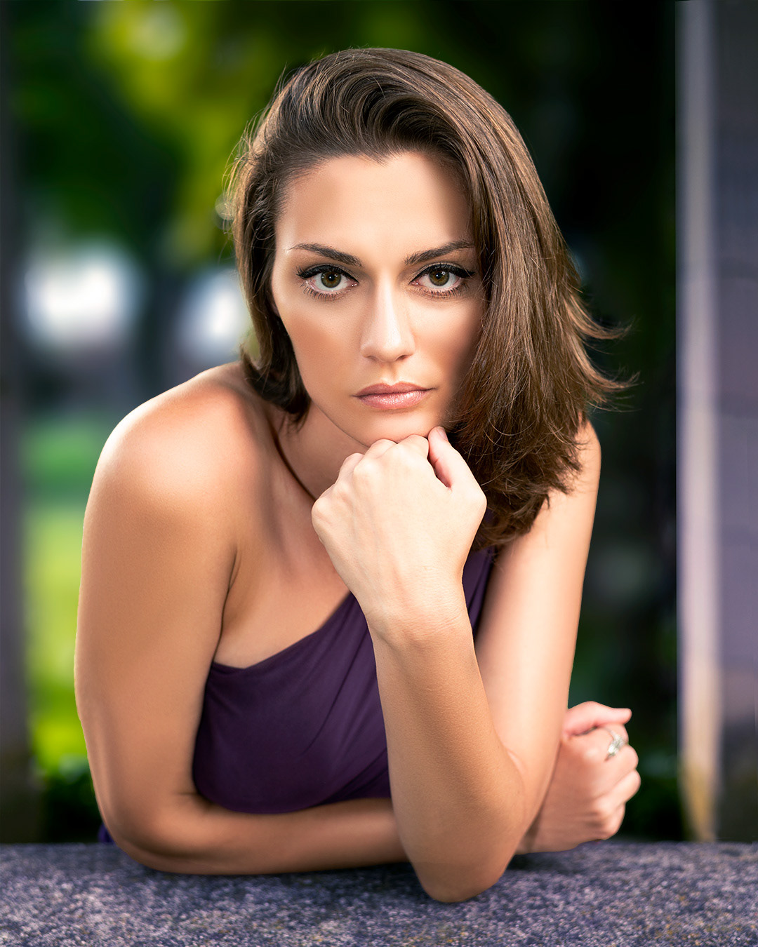 A beauty portrait of Kara shot at the park