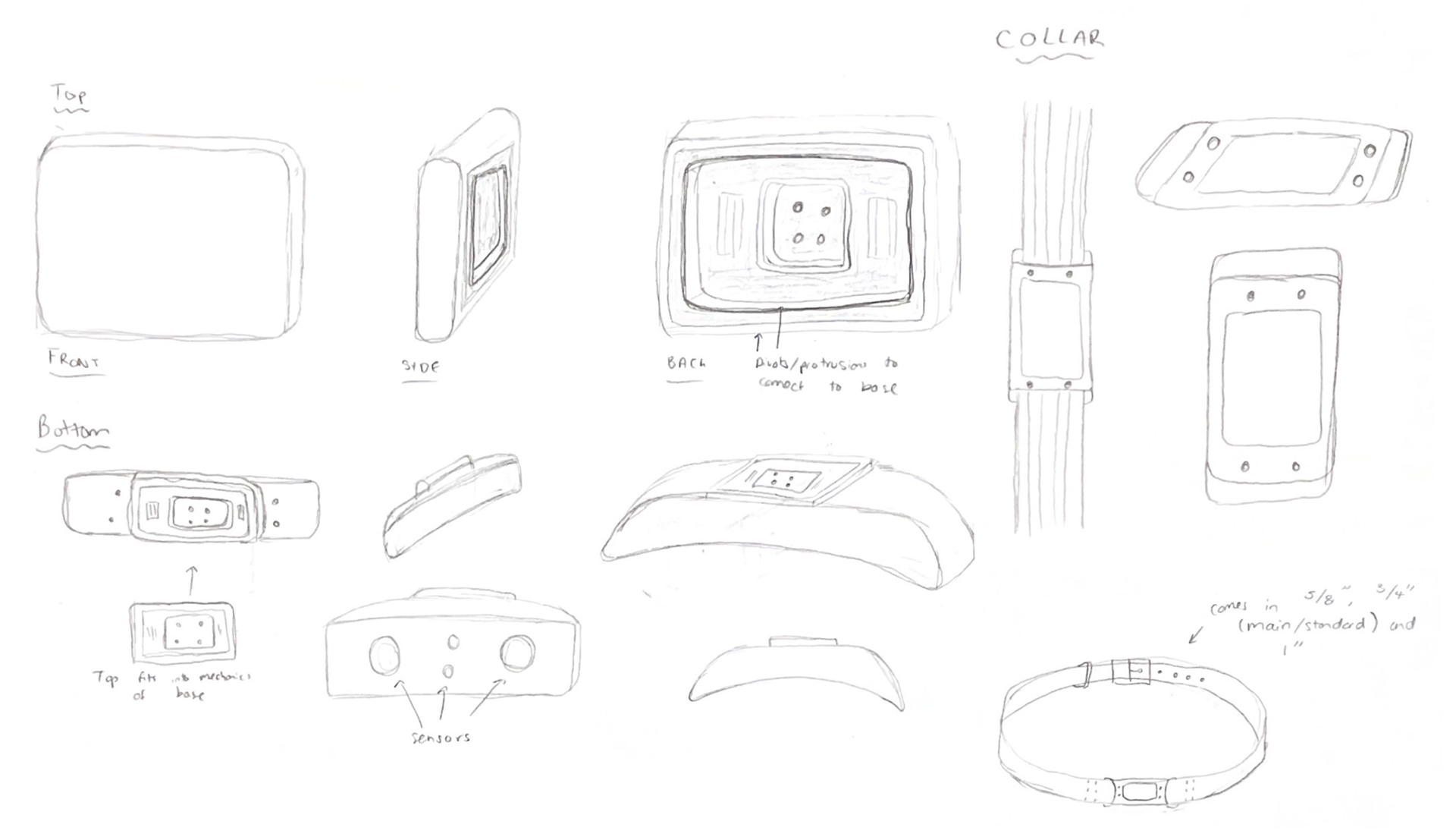 Initial black & white sketches