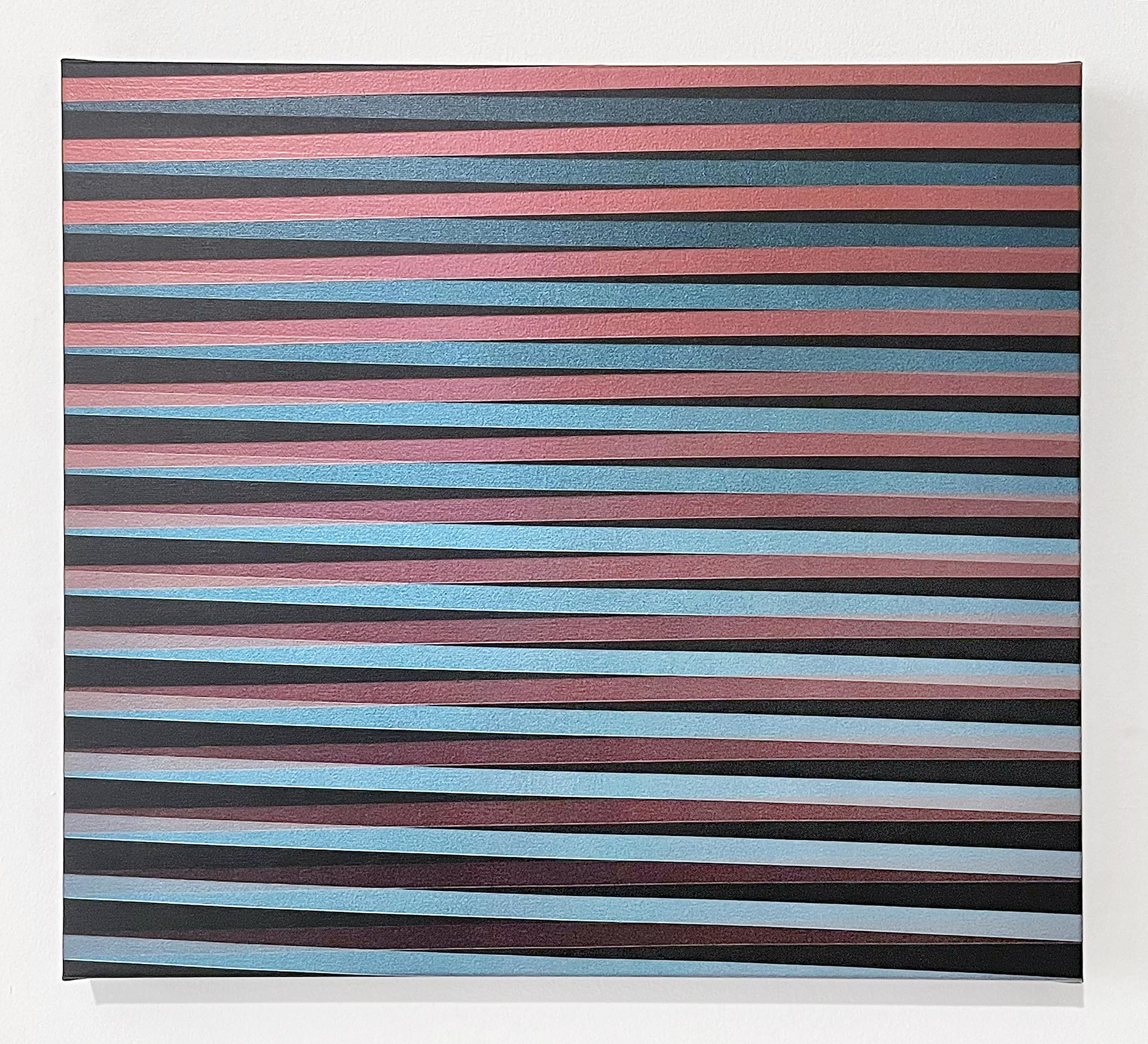 Laurent Galland, "construction répétitive 46", 2022 , acrylique pigments sur toile, 45 x 50 cm, collection particulière