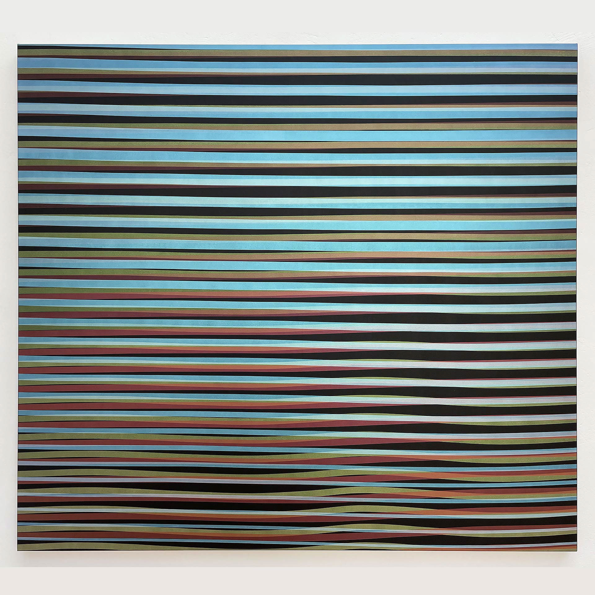 Laurent Galland "Construction répétitive 40", 2022, acrylique sur toile, 150 x 165 cm
