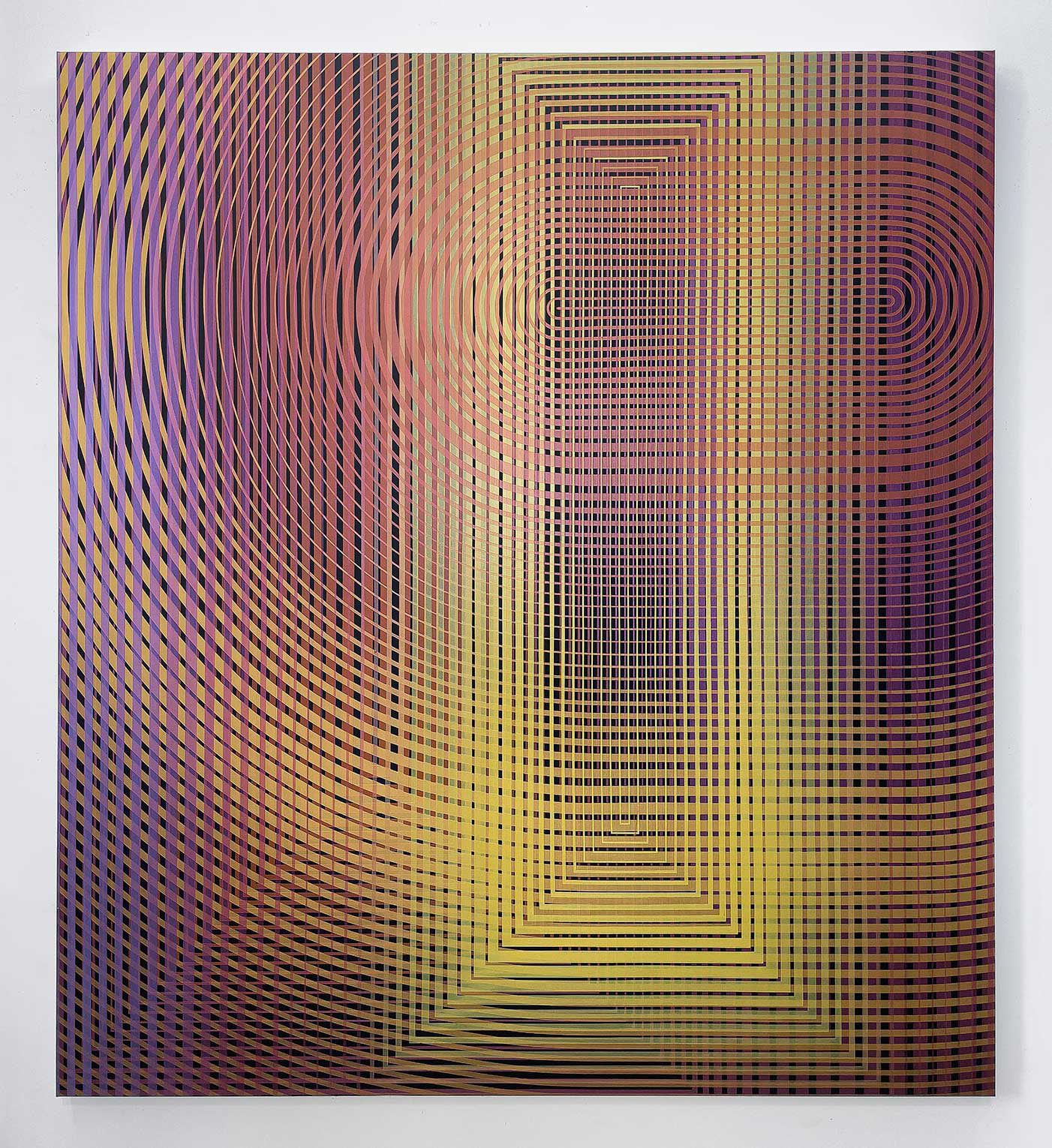 diffraction 12 - acryliques et acryliques iridescentes sur toile - 165 x 150 cm - 2025