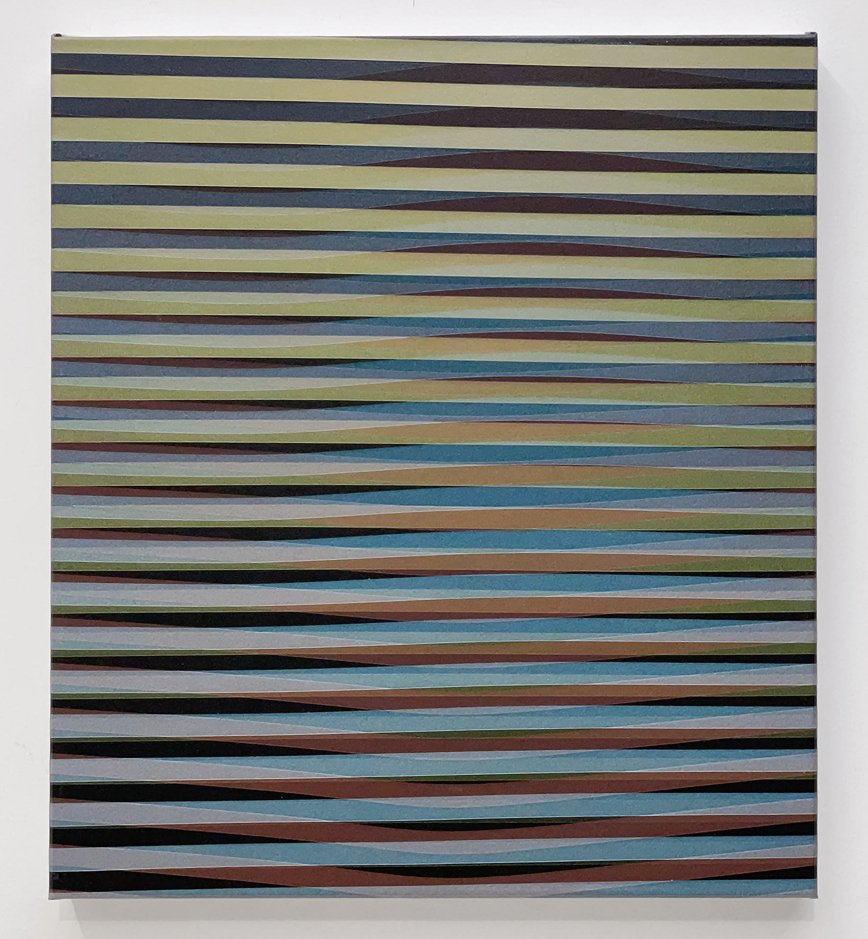 répétitive 66 - acryliques iridescentes sur toile - 50 x 45 cm - 2023
