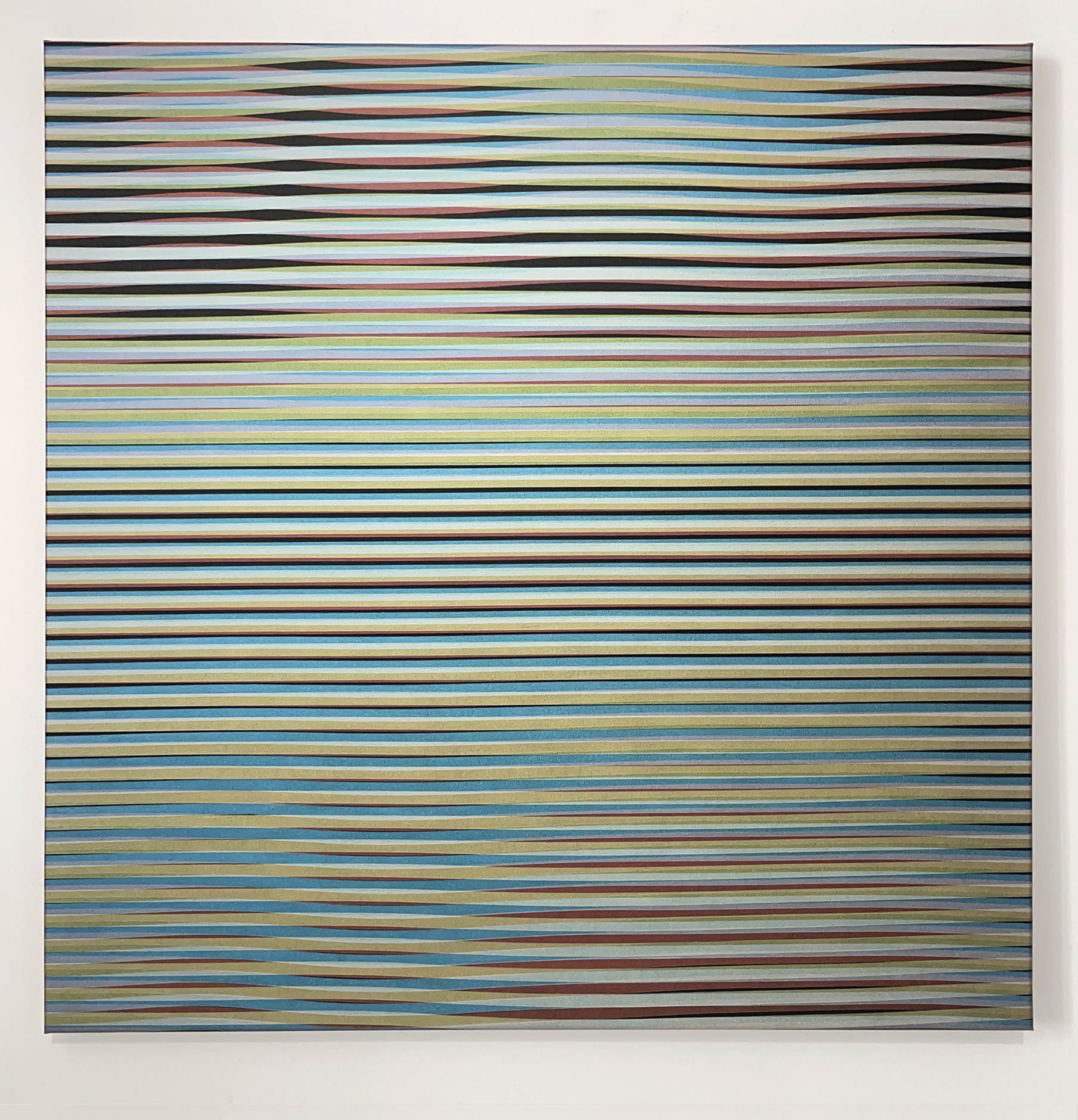 laurent galland "construction répétitive 30", 2022, acrylique sur toile, 100x100 cm