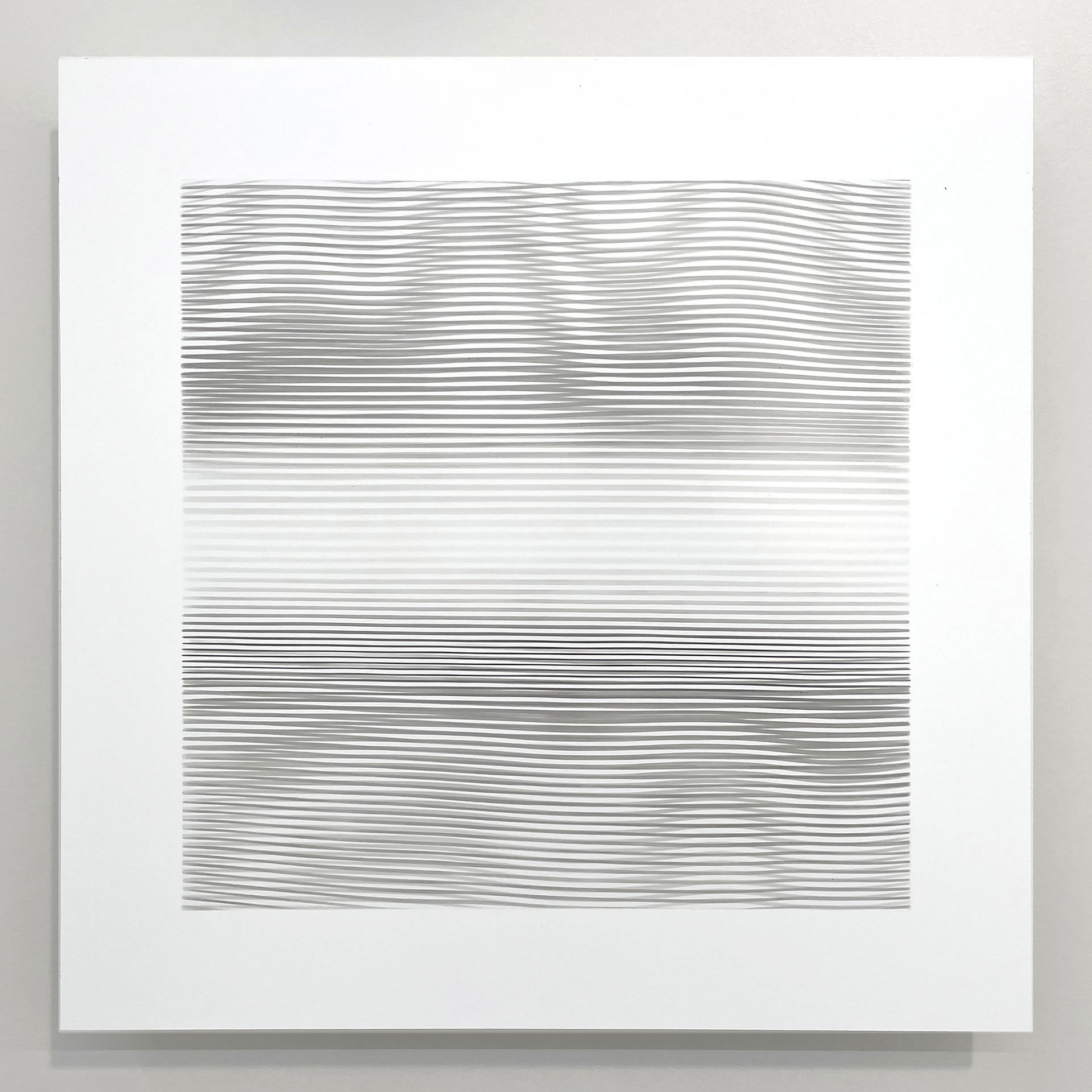 laurent galland "construction répétitive 35", 2022, dessin, graphite sur Dibond, 40 x 40cm