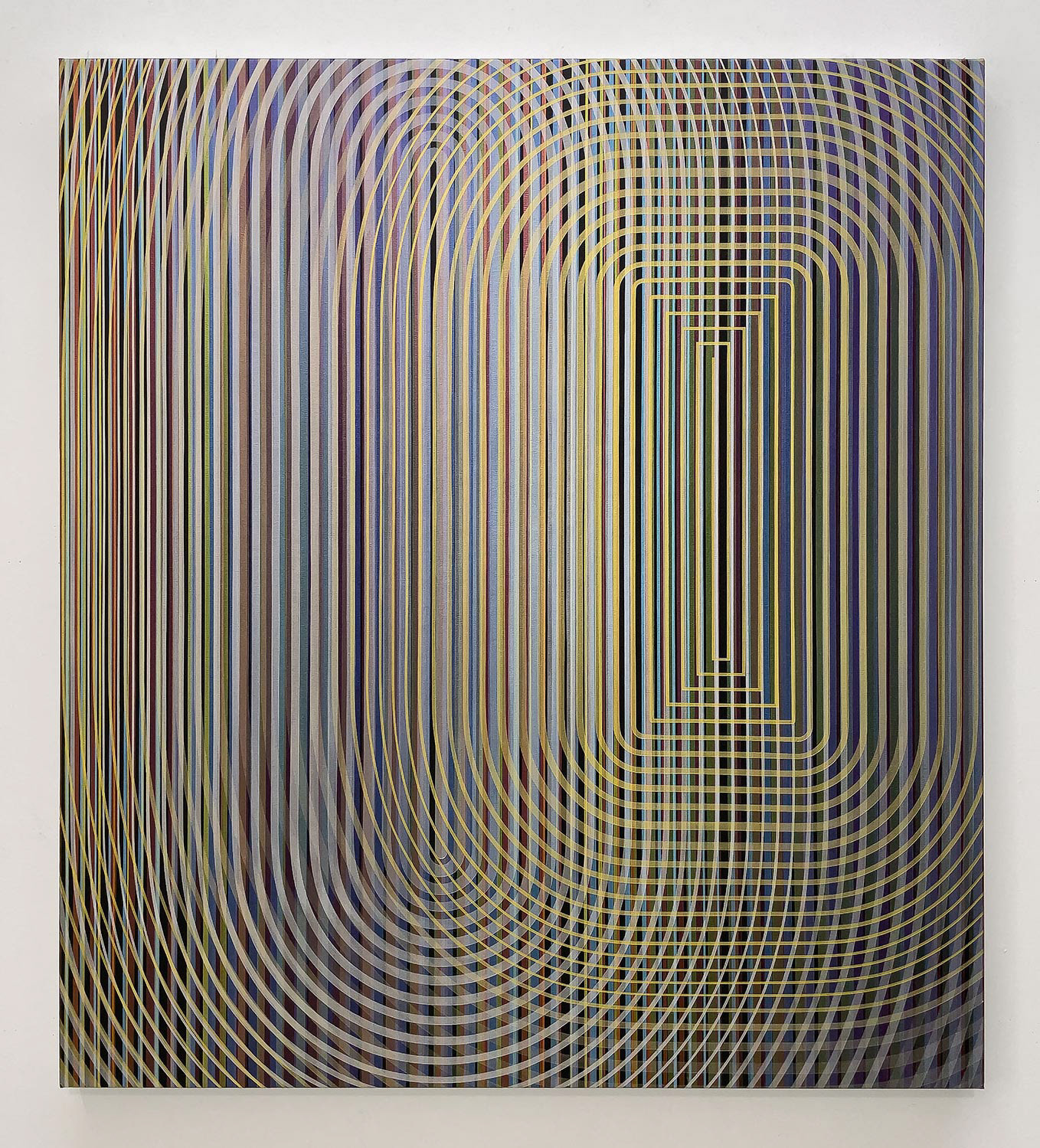 diffraction 5 - pigments et acryliques iridescentes sur toile - 100 x 90 cm - 2025